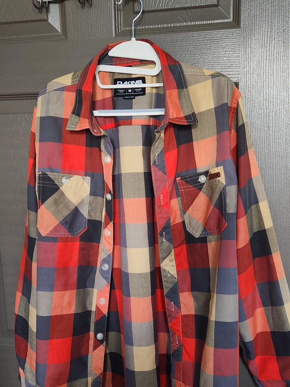 Dakine Men’s Red Plaid Button-Up Shirt